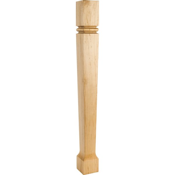 Hardware Resources 3-1/2" Wx3-1/2"Dx35-1/2"H Hard Maple Bullnose Tapered Post P80-HMP